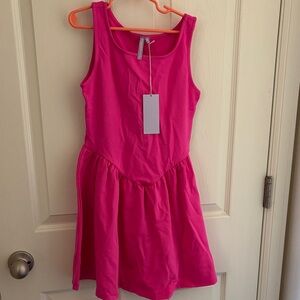 Vibrant Pink Sleeveless Kids Dress